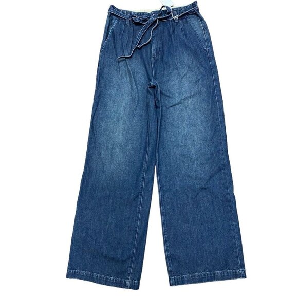 Ag Adriano Goldschmied Jeans Sz 32 Belted Deven Hi Rise Ultra Wide Leg Classic - Picture 4 of 11
